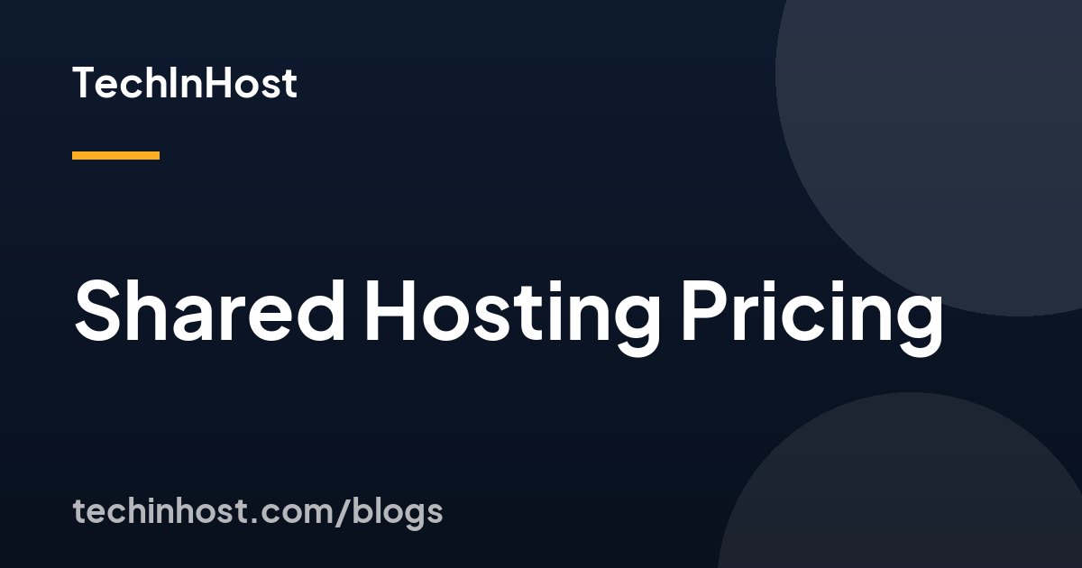 Shared Hosting Pricing