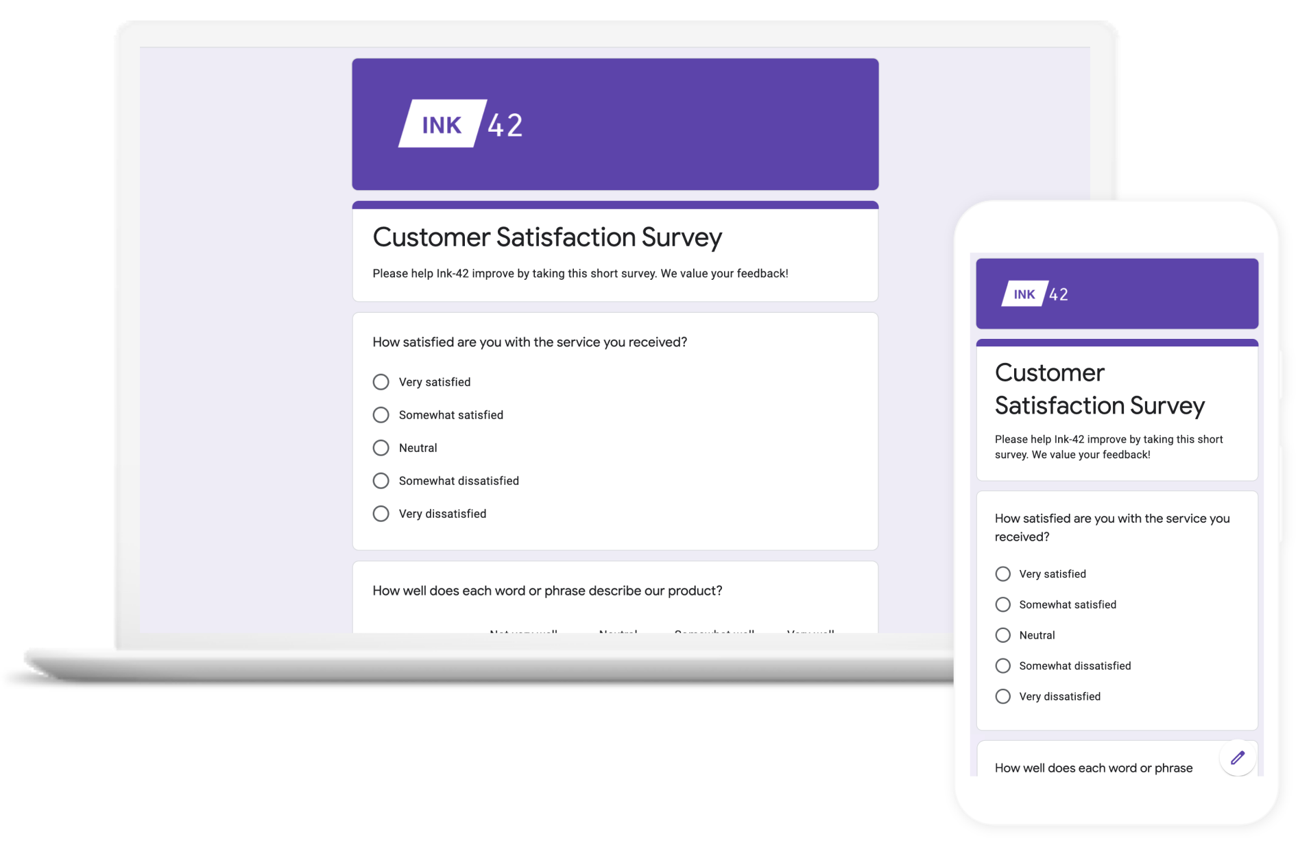 Send Google Forms to customers