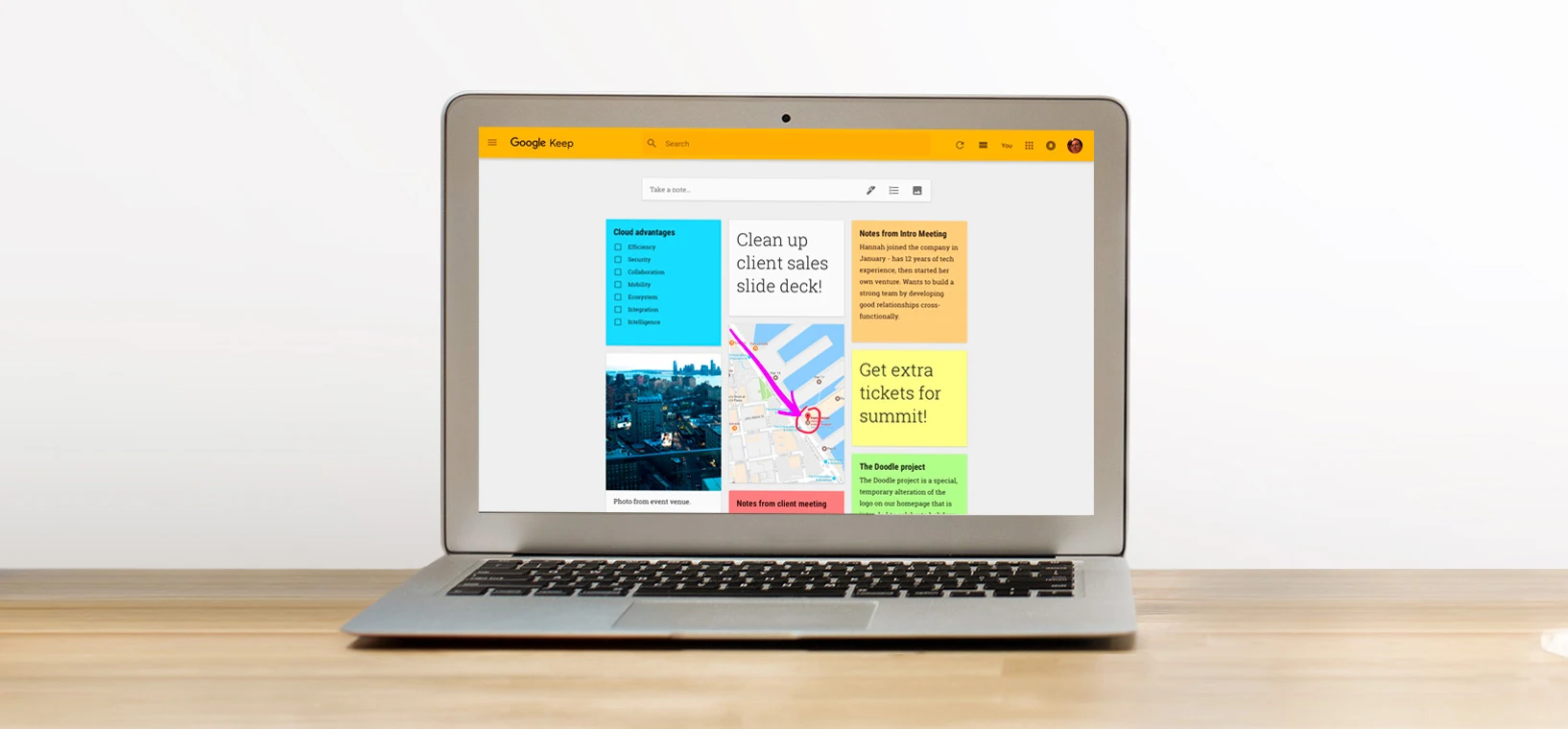 Capture tasks in Google Keep